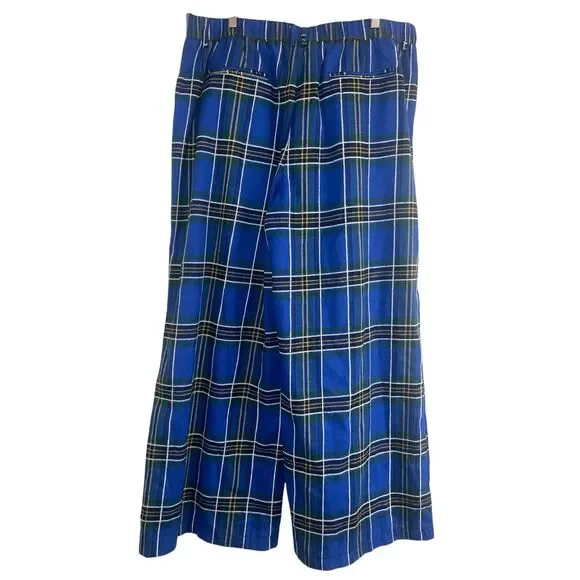 ✨SOLD✨Dressed by LALA Lovers Lane Plaid Wide Leg Sz 2X Trousers in Cobalt Blue✨ - Picture 6 of 9